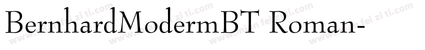 BernhardModermBT Roman字体转换